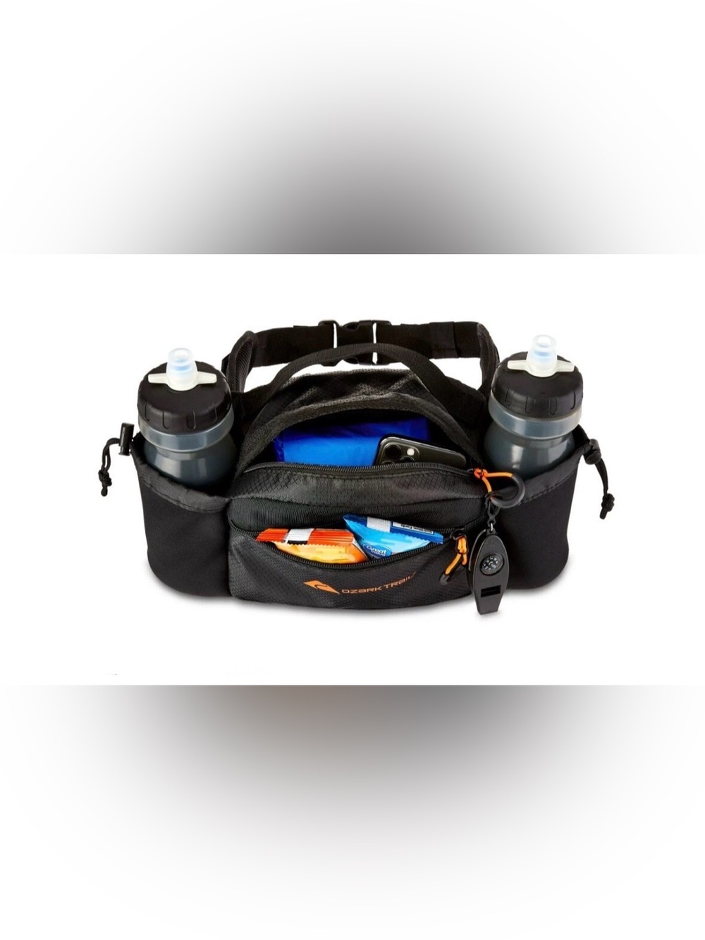 Ozark Trail Black Waist Pack with Orange Accent Multi Use Fanny Pack